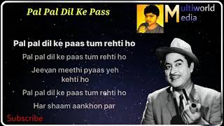 Pal Pal Dil Ke Pass karaoke with lyrics hd || Kishore Kumar