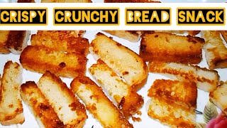 Crispy Crunchy Bread Snack Ready In 5 Minutes Recipe/No egg,No milk Quick Snack Recipe #food