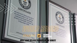 Athlete George Kotsimpos Guinness World Record "Most hand release pushups in one minute" 18/12/2020