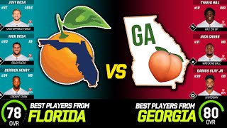 BEST Players from FLORIDA vs GEORGIA in the NFL!!