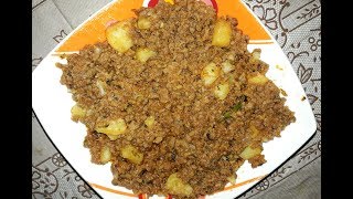 Aloo Keema l How To Make Hyderabadi Potato Mutton Minced l Norien