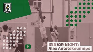Kostas, Giannis & Thanasis watch Alex play on senior night | Alex Antetokounmpo highlights - WOW