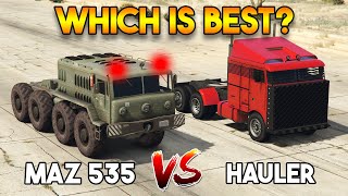 GTA 5 HAULER VS SNOWRUNNER MAZ 535 (WHICH IS BEST?)