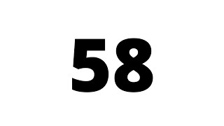 58 Second Countdown Timer White Screen With Sound Effect