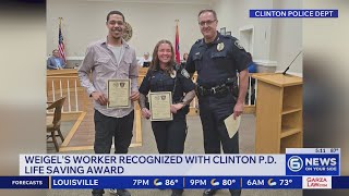 Man honored for helping save overdose victim in Clinton