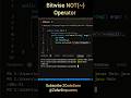 Java Bitwise Operators NOT (~) this's how it works @Codezone123 follow and subscribe