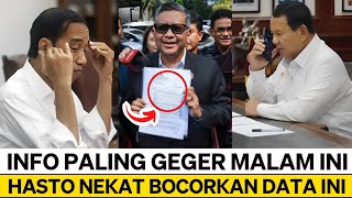 MENGGEMPARKAN! TEPAT MALAM INI HASTO BIKIN GEGER SEINDONESIA KRN NEKAT BOCORKAN DATA (RAHASIA INI)