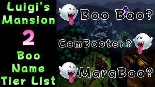 Ranking Boo Names!!! | Luigi's Mansion 2 Tier List