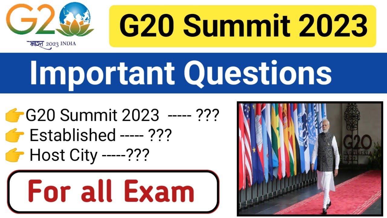 G20 Summit Important Mcqs||G20 Summit India 2023 MCQ Question||# ...