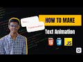 How to Make an Awesome Text Animation Using HTML, CSS, and JavaScript -  LIVE | DoCoNation