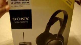 SONY MDR-RF810 Wireless Headset Unboxing