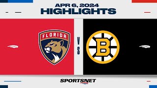 NHL Highlights | Panthers vs. Bruins - April 6, 2024
