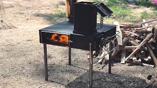 캠핑용 미니오븐로켓스토브 만들기/Making mini oven rocket stove for camping