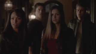 Damon and Elena 4x12 (Damon and Elena hug, Damon punches Stefan)