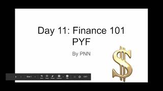 Day 11: Personal Finance 101; PYF How to get Rich