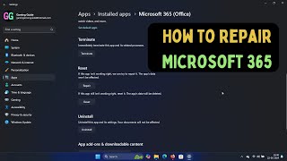 How to Repair Microsoft 365 on Windows 11