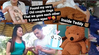 FOUND MY VERY OLD COUPLE RINGS INSIDE TEDDY 🐻 🥰 SWEET MEMORIES ❤️