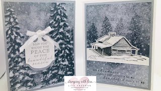 Wow!! The Peaceful Place DSP and Peaceful Cabin Set From Stampin Up are Gorgeous!!