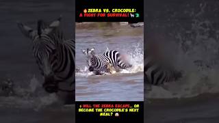 Zebra vs. Crocodile The Ultimate Battle for Survival! 🔥