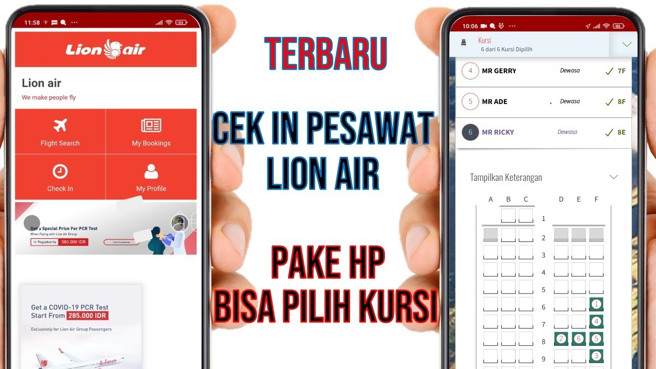 Cara Check In Online Pesawat Lion Air Pake HP Bisa Pilih Kursi - YouTube