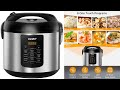 COMFEE' Rice Cooker, 8 in 1 Stainless Steel Multi Cooker, Slow Cooker, Steamer, Saute, & Warmer/Also