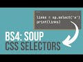 Web Scraping with BeautifulSoup and CSS Selectors