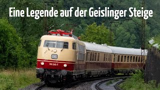 Sonderzug mit Schnellzuglegende BR103 🥰und TEE Wagenpark auf der Geislinger Steige