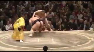 【放送事故！？】 マジ喧嘩！？ レアなケンカ相撲 若荒雄vs時天空 【Rare fight sumo】