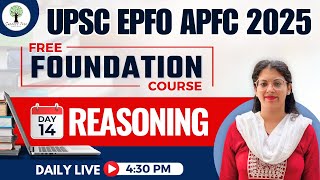 UPSC EPFO APFC 2025 | Free Foundation Class | DAY-14 | Reasoning | Success Tree