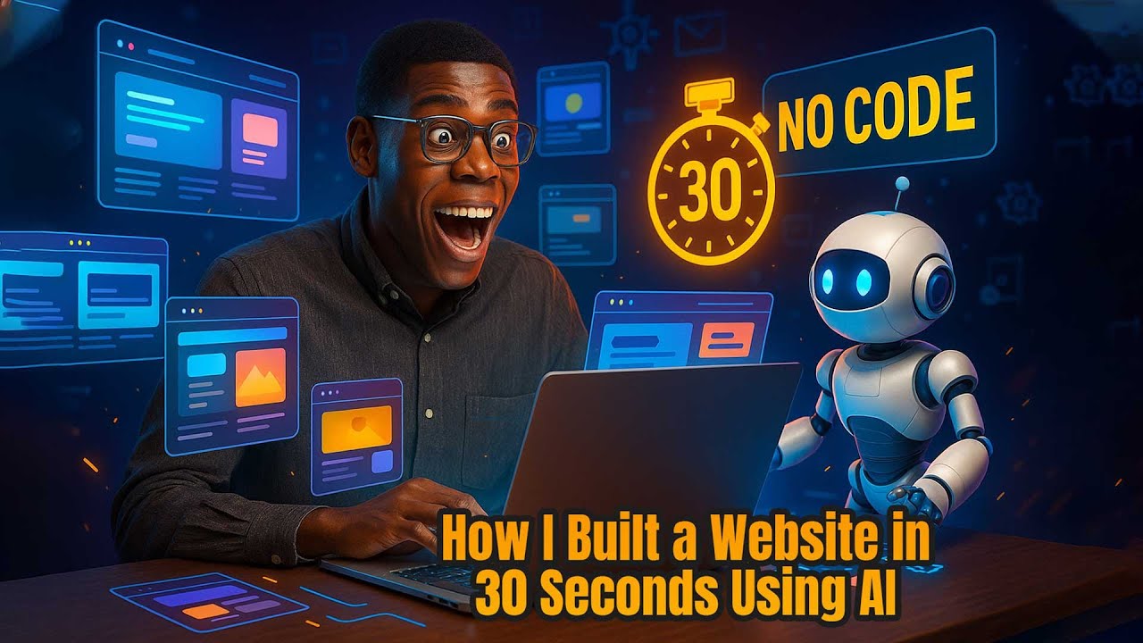 How I Built A Website In 30 Seconds Using Ai рџ ї No Code Youtube