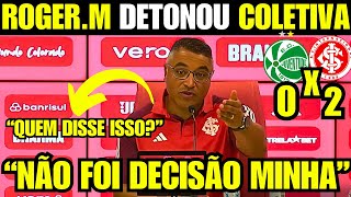 🚨NOSSA! ROGER MACHADO DEU AULA NA COLETIVA! OLHA ISSO! JUVENTUDE 0X2 INTERNACIONAL - CAMPEONATO GAÚC