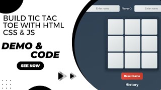 Tic Tac Toe Project | HTML, CSS & JavaScript | Full Code Included