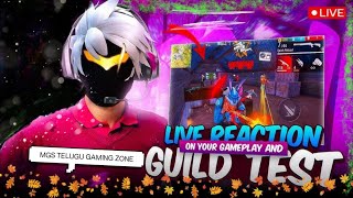 FREE FIRE  1\u00262 3 ROUNDS KOTTU GUILD PATTU FUN ROOM \u0026 COMDEY SUBSCRIBERS #MGSTELUGUGAMINGZONE