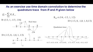 Geophysics - Seismic: Attributes (part 3) time domain calculation of the quadrature or Hilbert trace