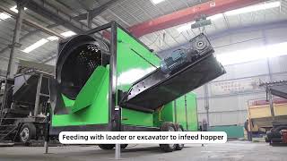 MTS1230 Compost Trommel Screen - Efficient Organic Waste Screening Solution