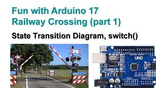 Fun with Arduino 17 Railway Crossing, State Transition Diagram, switch()