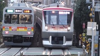 【FHD】東急大井町線 戸越公園駅にて(At Togoshi-koen Station on the Tokyu Oimachi Line)