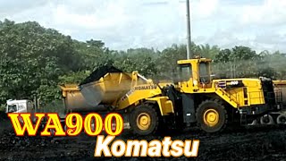 KOMATSU WA 900 LOADING COAL IN DOBLE VESSEL | WHEEL LOADER