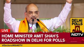 Delhi Assembly Elections | Amit Shah's Road Show In Kasturba Nagar, Delhi