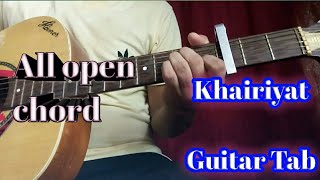 Khairiyat - Arijit Singh | Guitar Chord lesson/Tutorial | ACOUSTIC VERSION (Hindi)