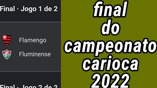 FINAL DO CARIOCÃO - FINAL DO CARIOCA - FINAL DO CAMPEONATO CARIOCA 2022 - TABELA DO CARIOCÃO 2022