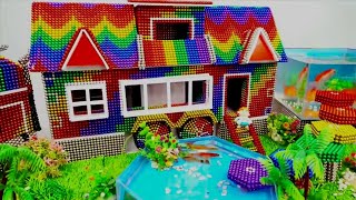 Holiday Villa With Water Slide, Catfish Pond With Magnetic Balls ❤ DIY Miniature House