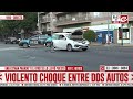 violento choque entre dos autos hay una persona gravemente herida