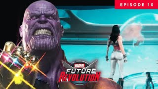 Black Widow (Lv. 41) vs Thanos Outsiders Army! Marvel Future Revolution Walkthrough