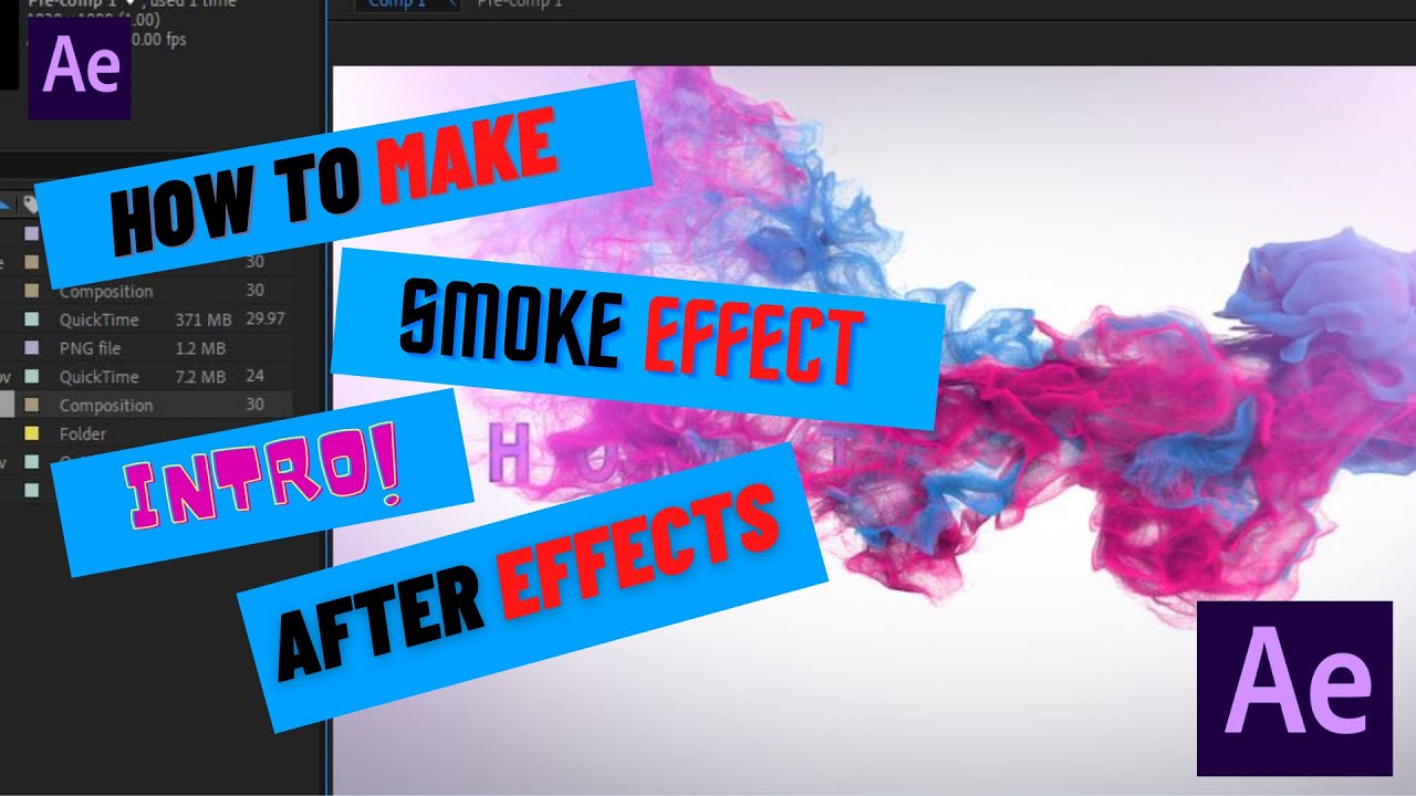 After Effects Tutorial Smoke Text Effects Youtube Music