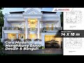 Desain Rumah Mewah Classic 2 Lantai 5 Kamar Tidur di Lahan 14 x 18 Meter