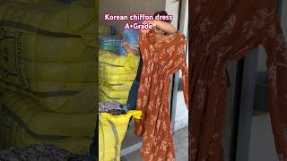 Korean chiffon dress / A+ Grade Export surplus Secondhand clothes wholesaler / Panipat / 8950135999