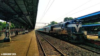 UP 03161 // Sealdah - Guwahati AC Puja Special Skipping Khardaha Furiously And Lead By BWN WDM3A