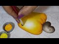 pintando caju amarelo