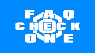 F.A.Q. Check #1 - Richard Answers Your Questions